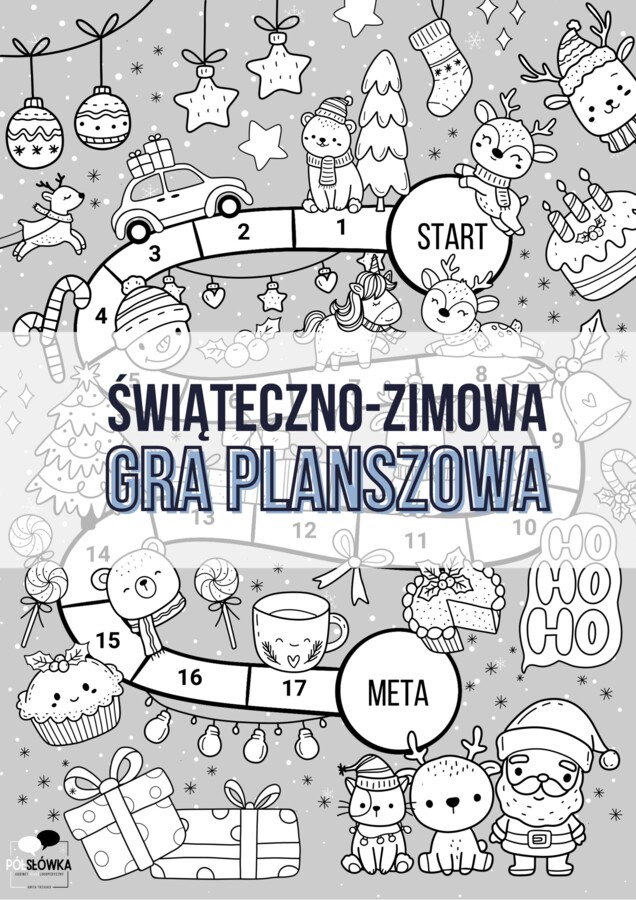 Świąteczno-zimowa gra planszowa