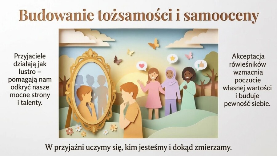 Przyjaźń. Jak budować dobre i wspierające relacje (gazetka szkolna / prezentacja)