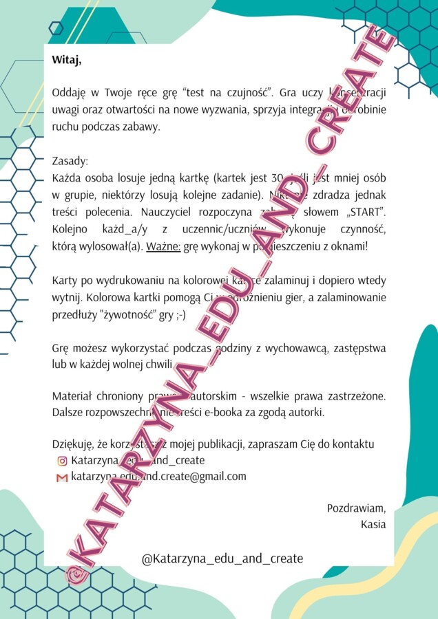 test na czujność - część 2 przyrodnicza