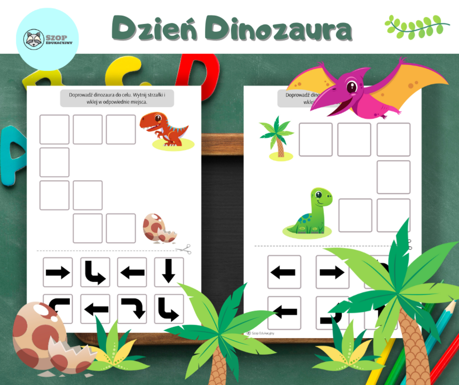 Dzień Dinozaura. Dinozaury. Zestaw zadań. Dyplom