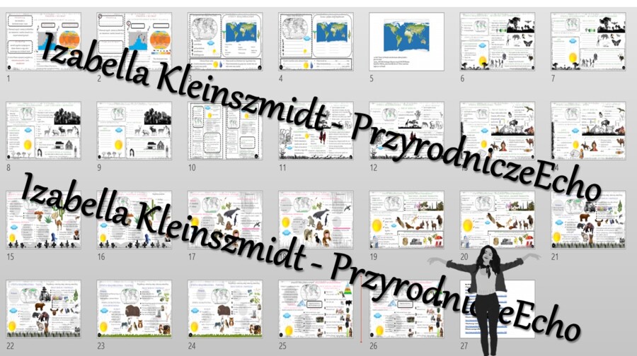 Zestaw sketchnotek i kart pracy + gratisowe linki do prezentacji multimedialnych niekomercyjnych wykonanych w genial.ly do indywidualnego pobrania i użycia do celów niekomercyjnych. Geografia 5, „Krajobrazy świata”