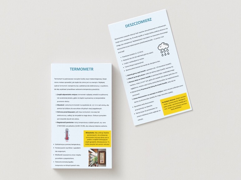 Domowa stacja meteo. Termometr. Deszczomierz. Wiatromierz.