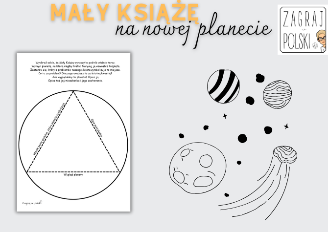 Mały Książę na współczesnej planecie - karta pracy/schemat/wklejka