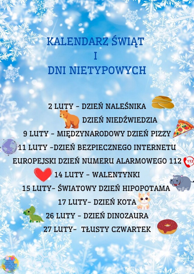 PAKIET MATERIAŁÓW NA LUTY WEDŁUG KALENDARZA ŚWIĄT I DNI NIETYPOWYCH.