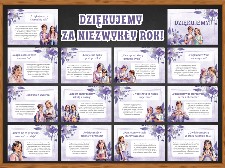 DZIĘKUJEMY ZA NIEZWYKŁY ROK - gazetka na zakończenie roku szkolnego