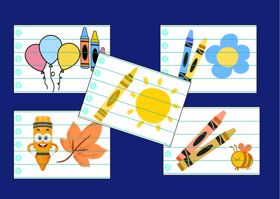 DZIEŃ KREDKI – PUZZLE – biblioteka – świetlica – przedszkole – 10 wersji