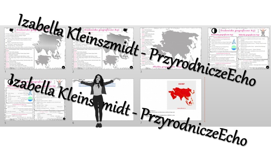 Minizestaw na temat „Środowisko przyrodnicze Azji” – sketchnotka + karta pracy w power point + gratisowy link do prezentacji multimedialnej niekomercyjnej wykonanej w genial.ly do indywidualnego pobrania i użycia do celów niekomercyjnych. Geografia 8, „ 