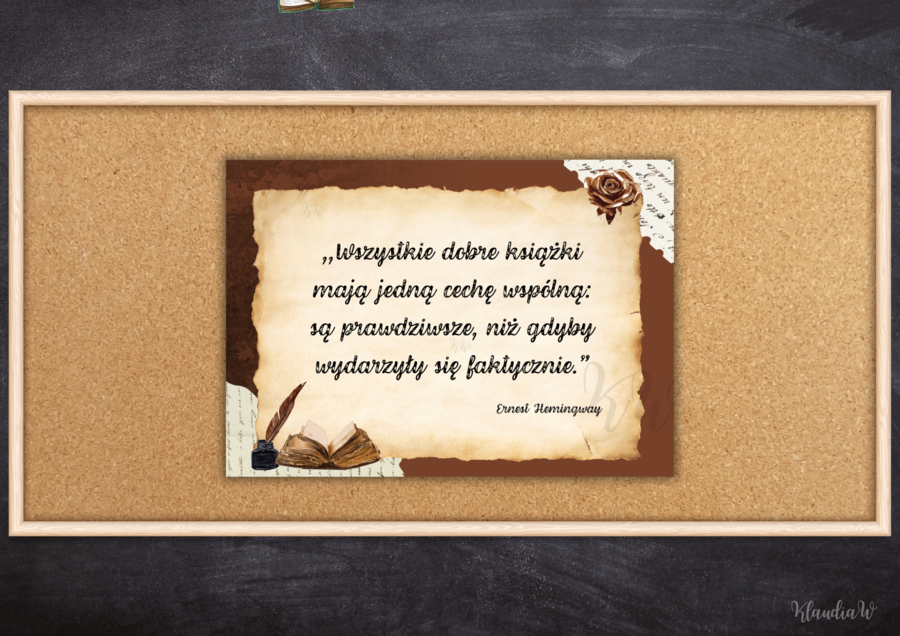 Dzień Książki - gazetka z cytatami