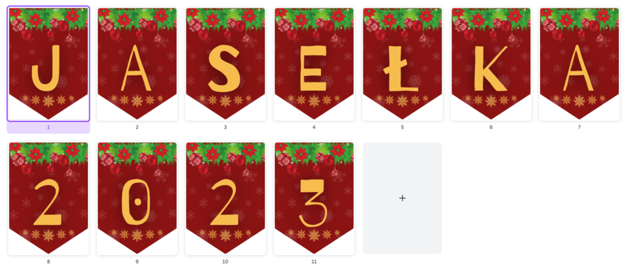 Girlanda - baner - napis - Jasełka 2023 Format: 11x A4