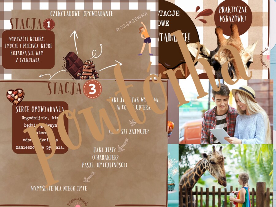 Słodkie opowiadanie- stacje zadaniowe.