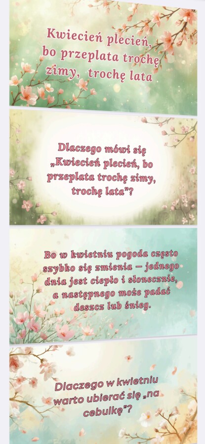 Kwiecień plecień  - prezentacja