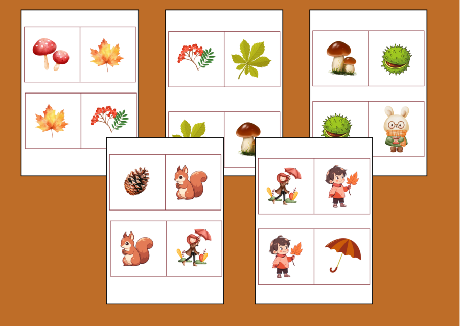 JESIEŃ – domino podłogowe – biblioteka – świetlica - przedszkole