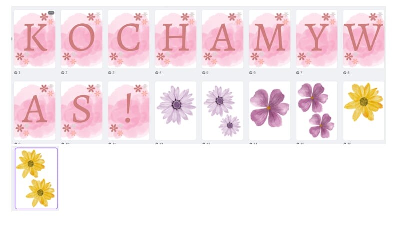 KOCHAMY WAS! girlanda na przedstawienie