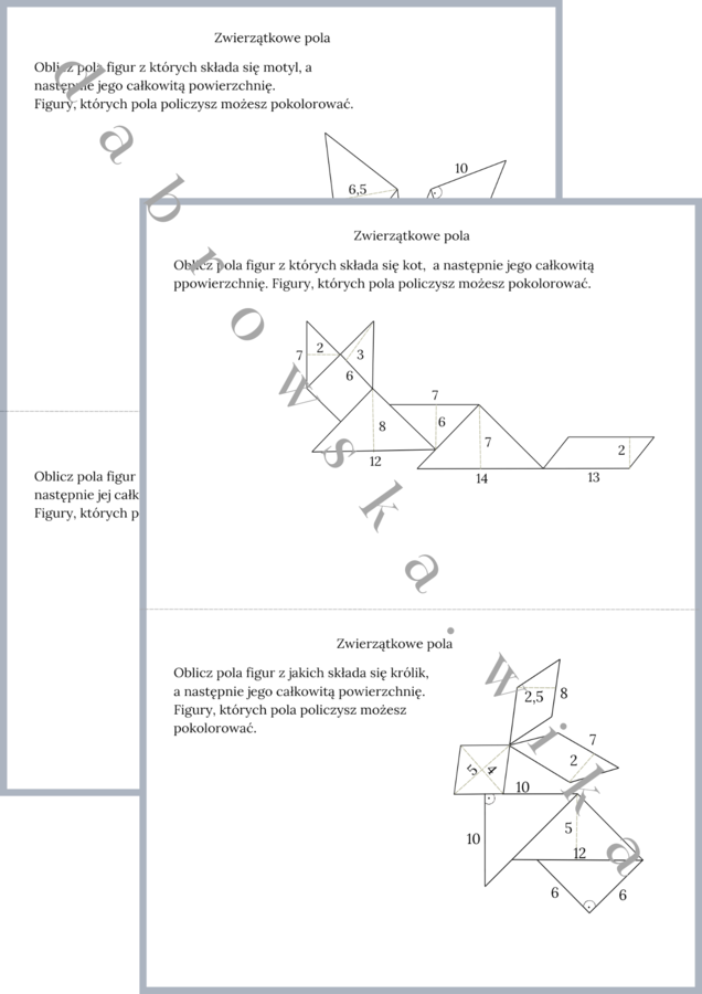 Zwierzątkowe pola figur