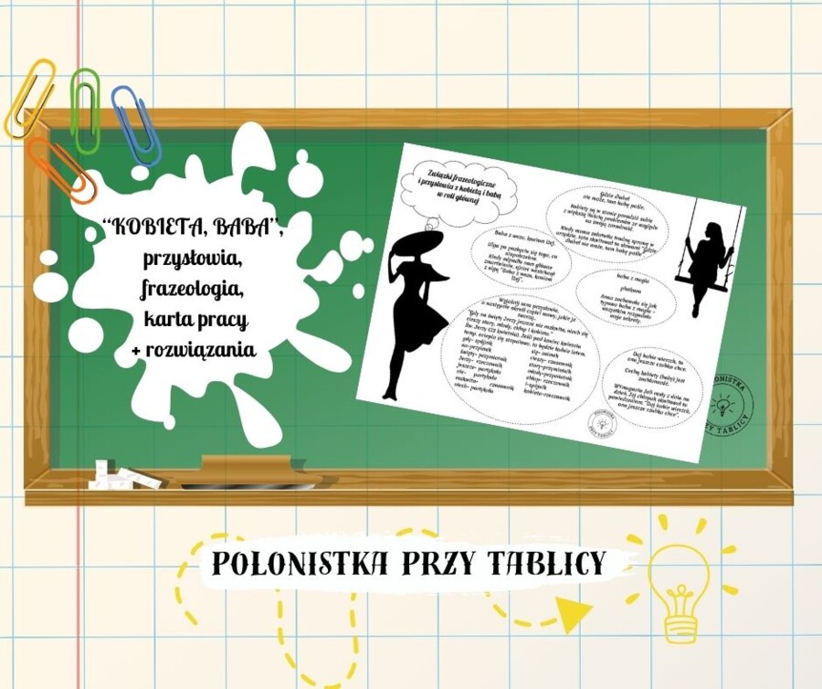 Kobieta baba przysłowia frazeologia części mowy