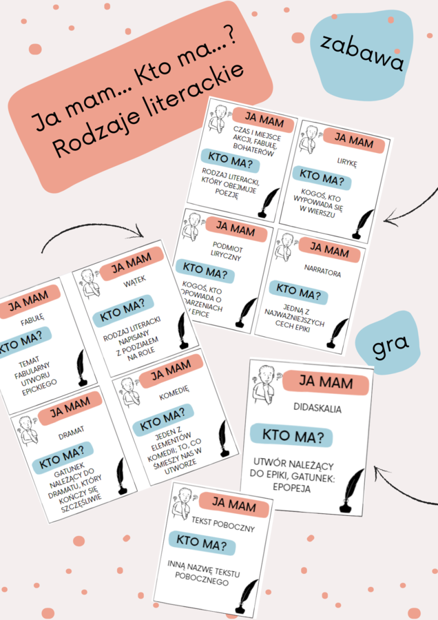 Ja mam... Kto ma...? Rodzaje literackie - powtórzenie przed egzaminem ósmoklasisty