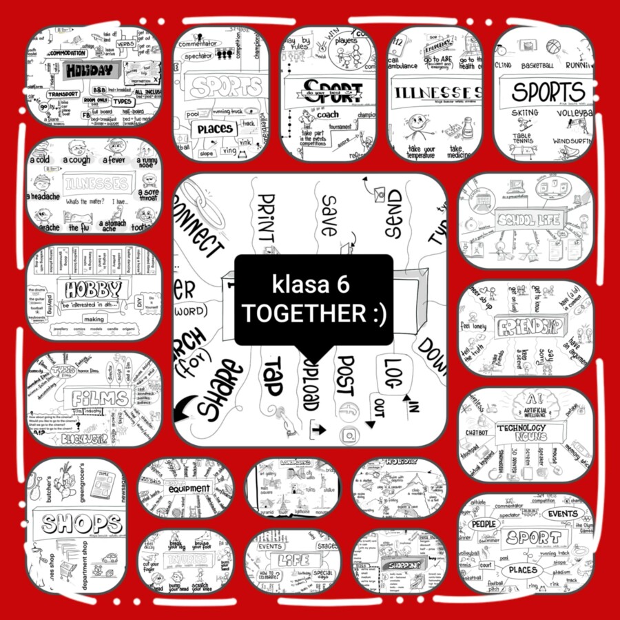 Notatki wizualne z języka angielskiego – klasa 6 TOGETHER as always