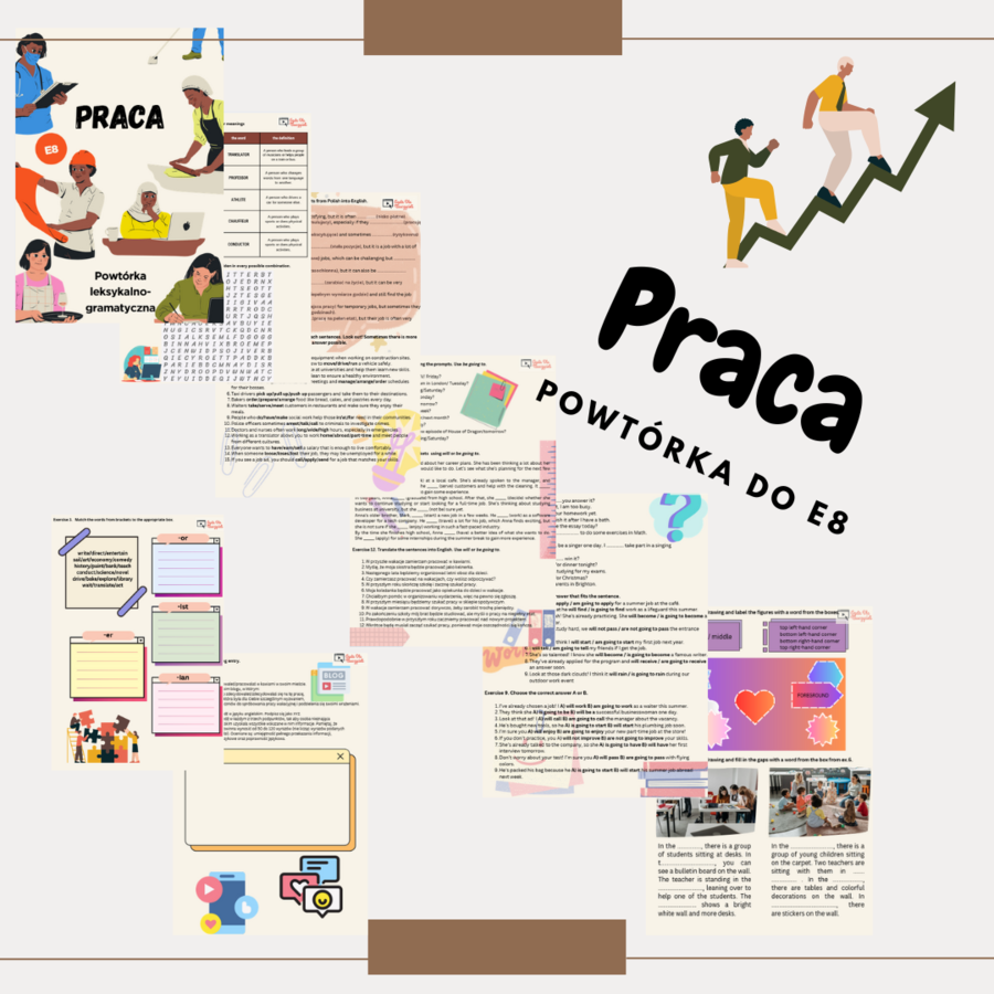 Praca - powtórzenie leksykalno-gramatyczne do E8