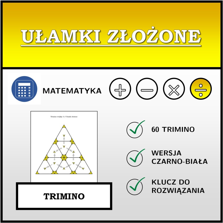 Trimino - Ułamki złożone | matematyka