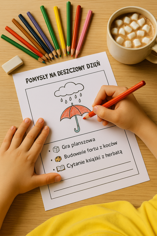 Karta pracy: "Co można robić w deszczowy dzień?"