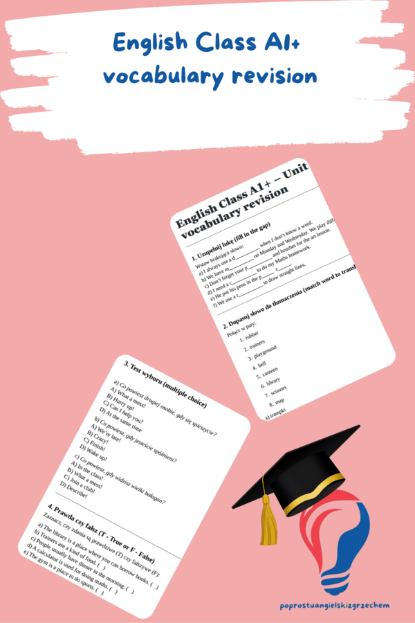 English Class A1+ – Unit 1 – vocabulary revision