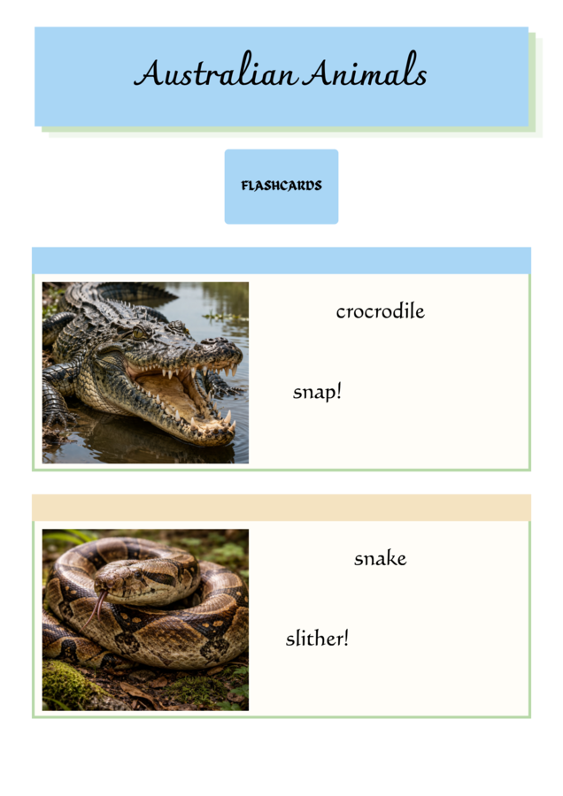 Australian animals. My trip to Australia [ANGIELSKI DLA KLAS 1-3]