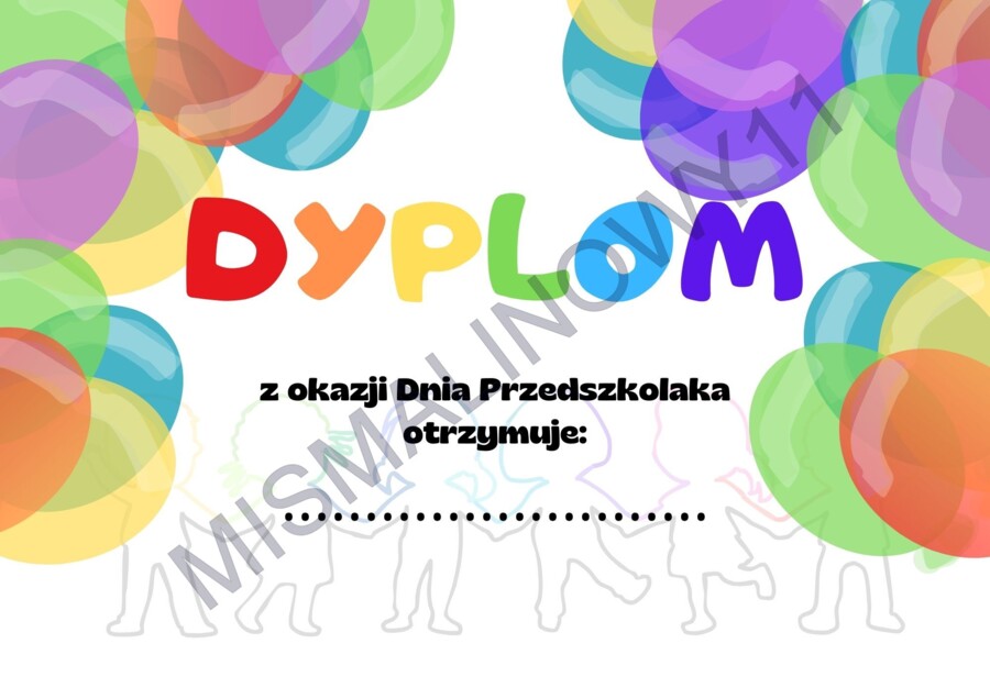 Dyplom dzień przedszkolaka
