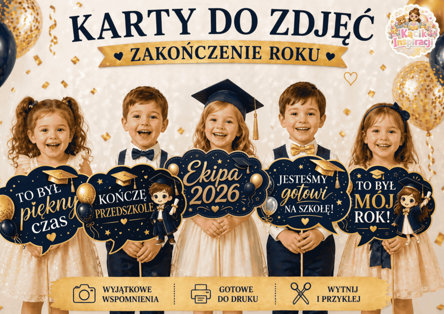 💛 KARTY DO ZDJĘĆ – ZAKOŃCZENIE ROKU 💛