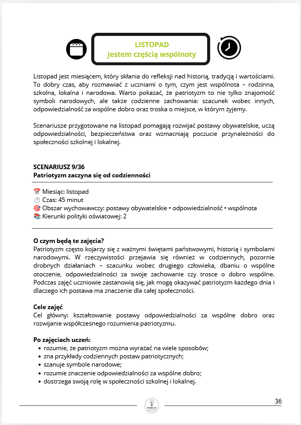 36  scenariuszy  godzin wychowawczych kl 4 PLAN PRACY WYCHOWAWCZEJ