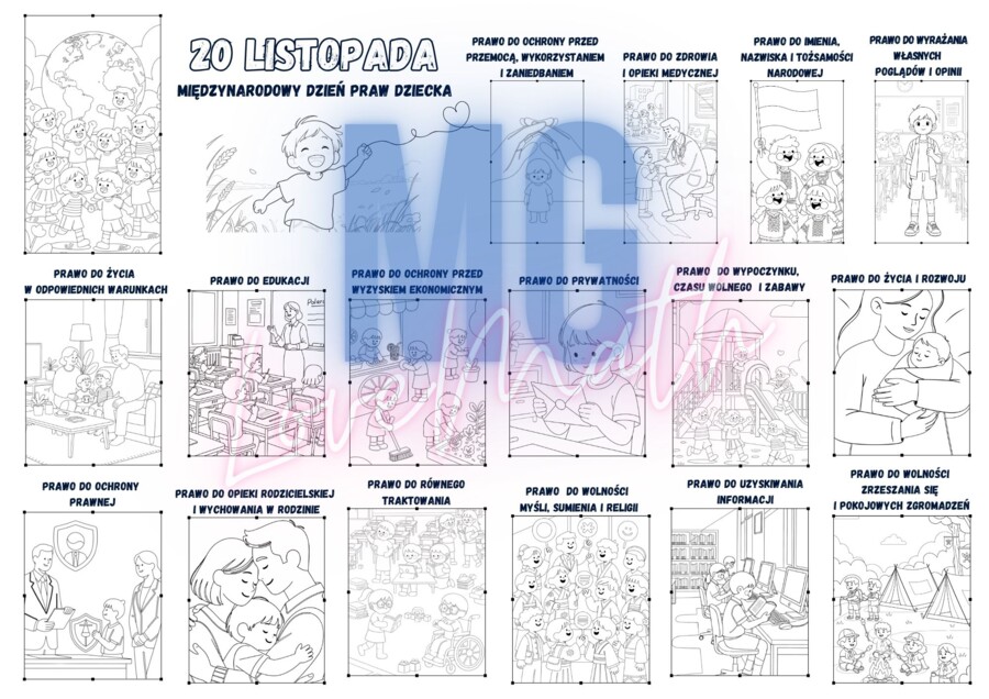 Dzień Praw Dziecka - Kolorowanka XXL