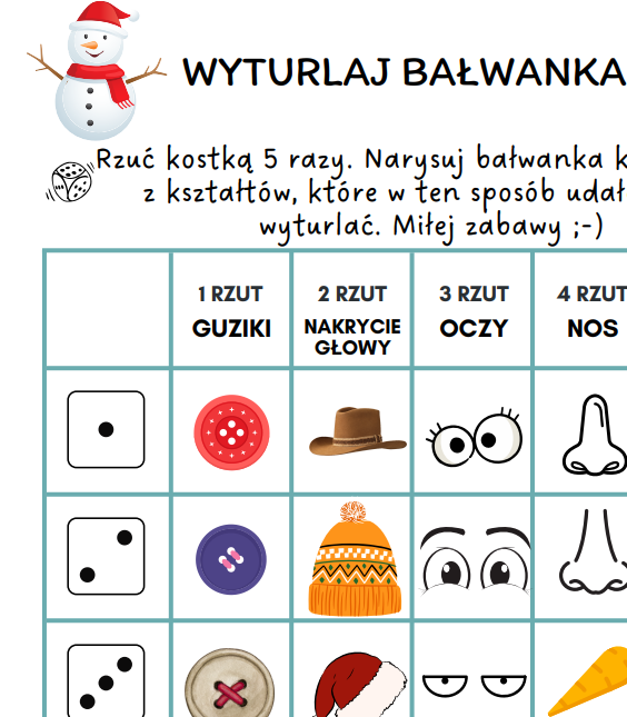 Wyturlaj bałwanka - Boże Narodzenie, zima
