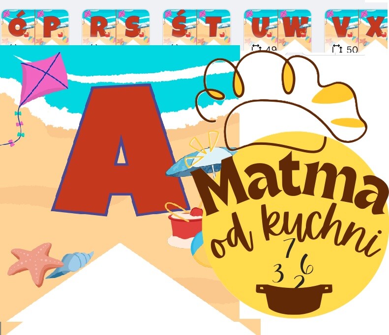 Alfabet - proporczyki z literami - lato