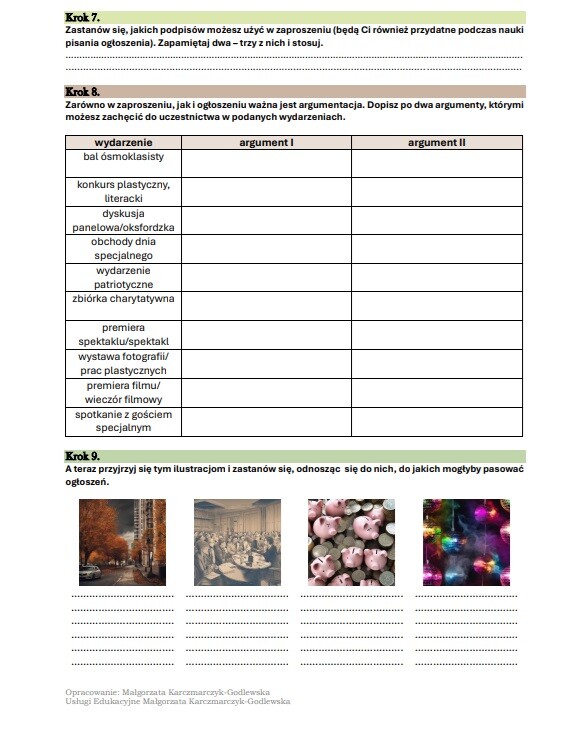 25 kroków do zaproszenia i ogłoszenia