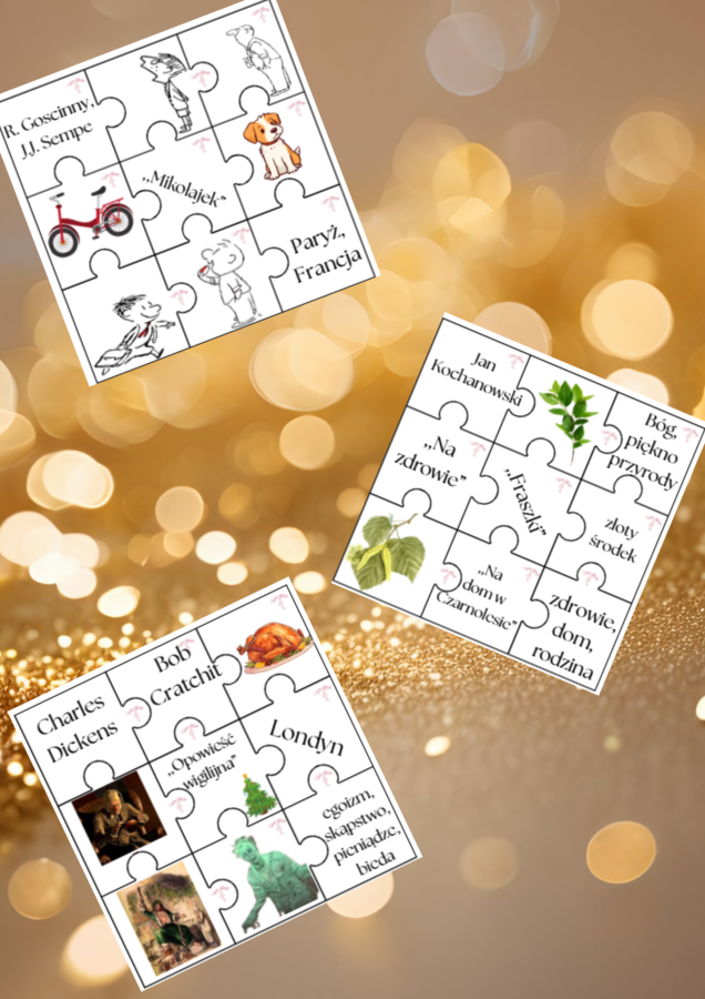 Puzzle lekturowe - E8,  18 zestawów