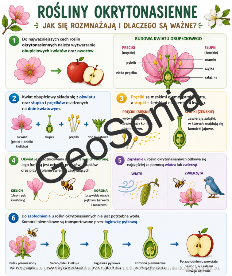 Okrytonasienne biologia klasa 5 sketchnotka