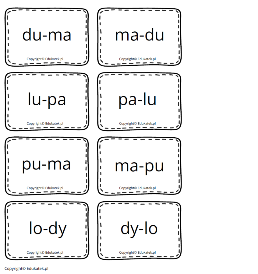 Sylabowy bałagan – nauka czytania, ćwiczenia słuchowe
