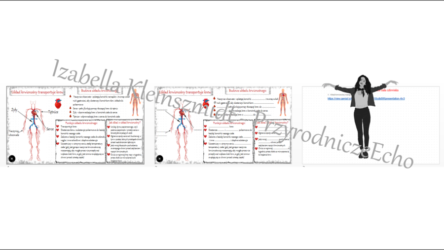 Minizestaw na temat „Układ krwionośny transportuje krew” – sketchnotka + karta pracy w power point + gratisowy link do prezentacji multimedialnej niekomercyjnej wykonanej w genial.ly do indywidualnego pobrania i użycia do celów niekomercyjnych. Przyroda 