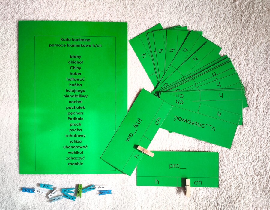 Ortografia "ch", "h" pomoce klamerkowe
