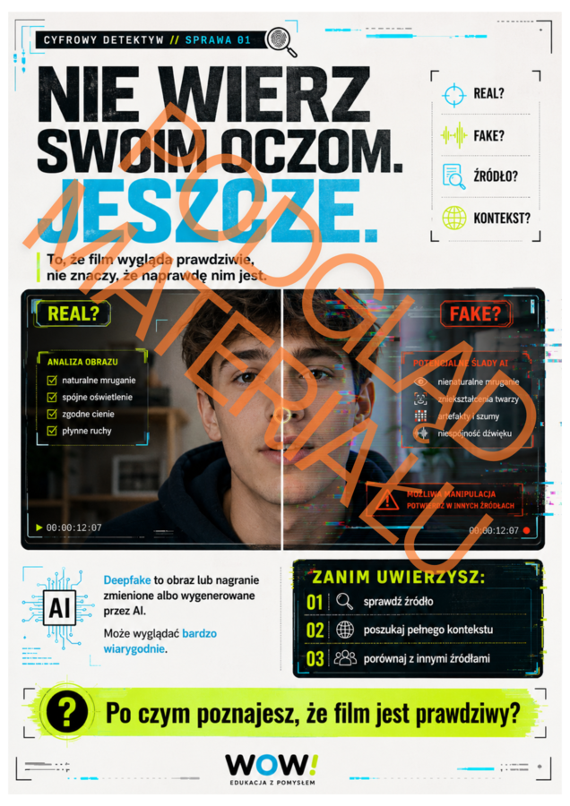 CYFROWY DETEKTYW – AI, deepfake, fake news i social media | gazetka + gotowa godzina wychowawcza | 27 stron PDF