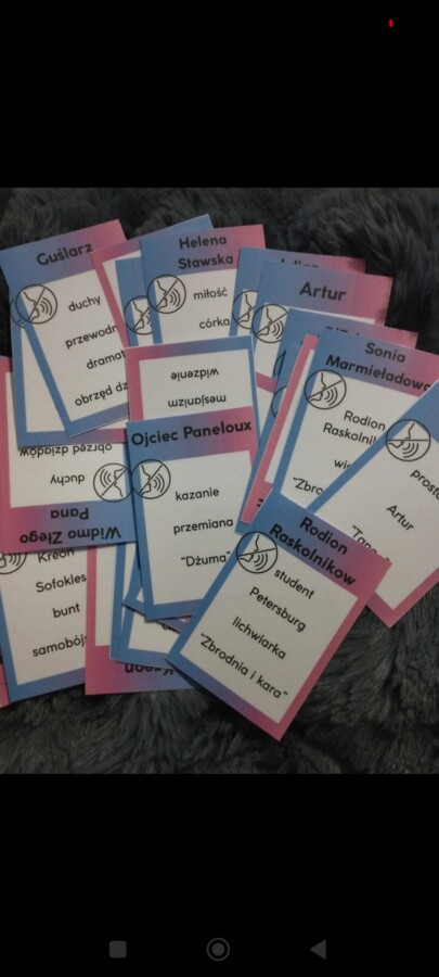 Tabu/Taboo - lektury liceum 72 fiszki