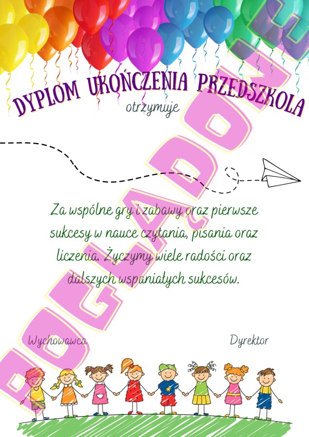 Dyplomy dla przedszkolaków #przedszkole #dyplom #ukończenieprzedszkola