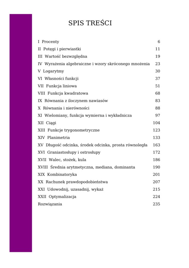 Matematyka bez tajemnic - powtórka do matury na poziomie podstawowym