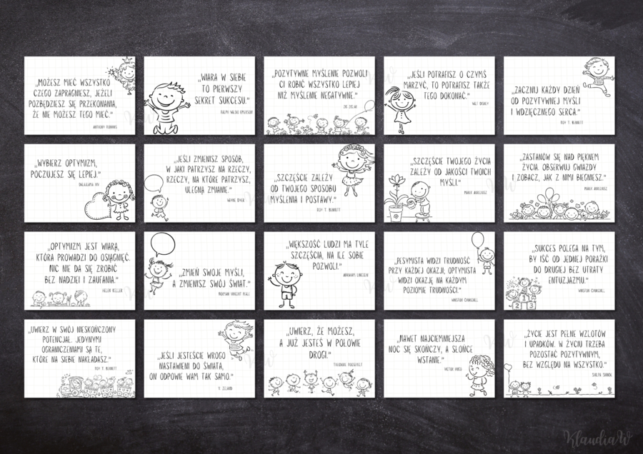 Dzień Pozytywnego Myślenia – plansze z inspirującymi cytatami