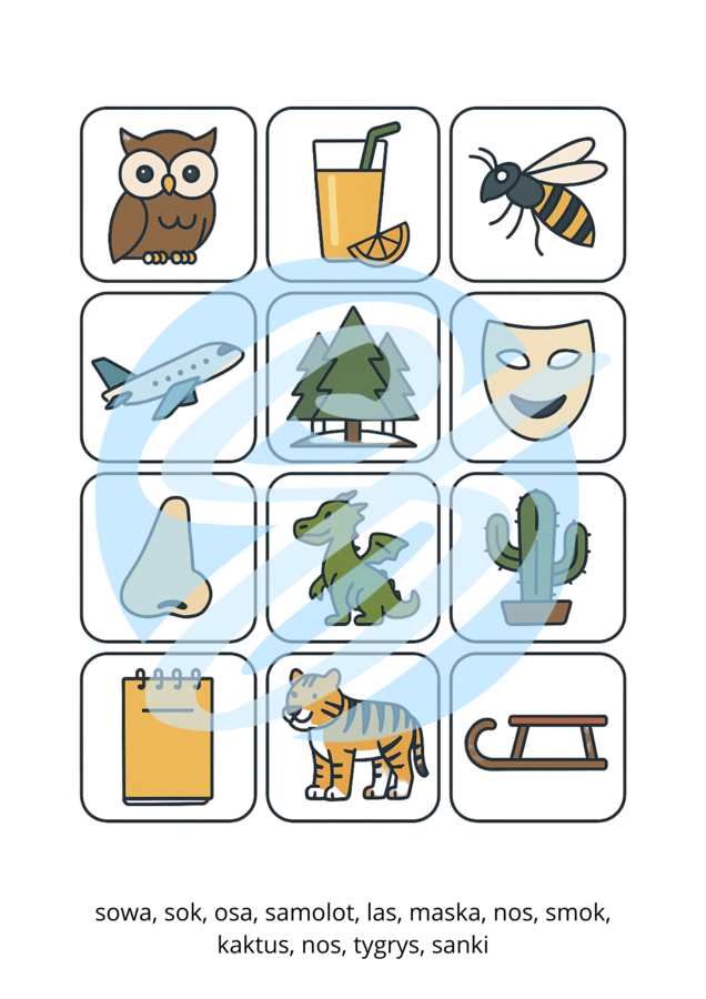 Memory logopedyczne – Utrwalenie głoski „S”