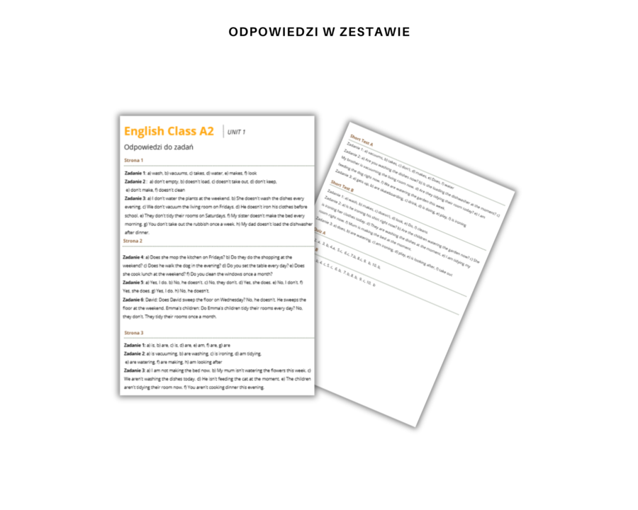 Gramatyka klasa 6: Czasy teraźniejsze: Present Simple vs. Present Continuous, na podstawie podręcznika English Class A2 Unit 1
