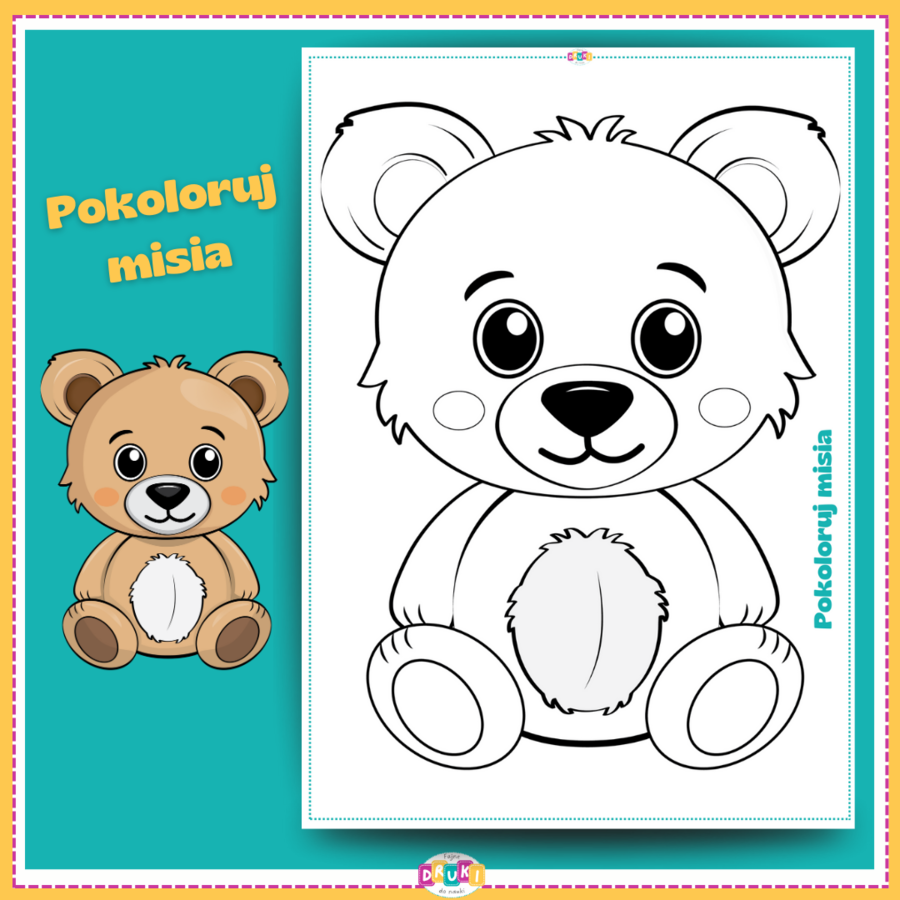 Pokoloruj misia - Dzień Misia