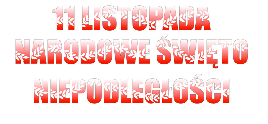 Święto niepodległości - napis plus szablony