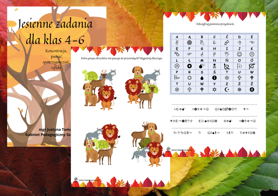 Jesienne zadania na koncentrację dla klas 4-6
