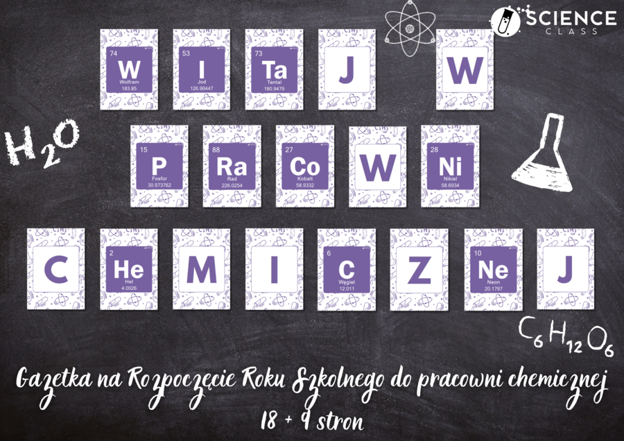 Gazetka na Rozpoczęcie Roku Szkolnego do pracowni chemicznej