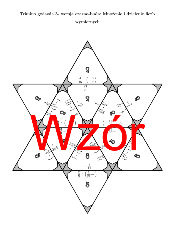 Trimino - Mnożenie i dzielenie liczb wymiernych | matematyka